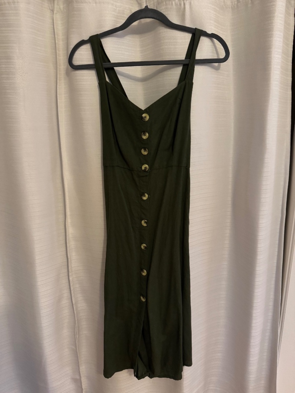 Sun dress, olive green.